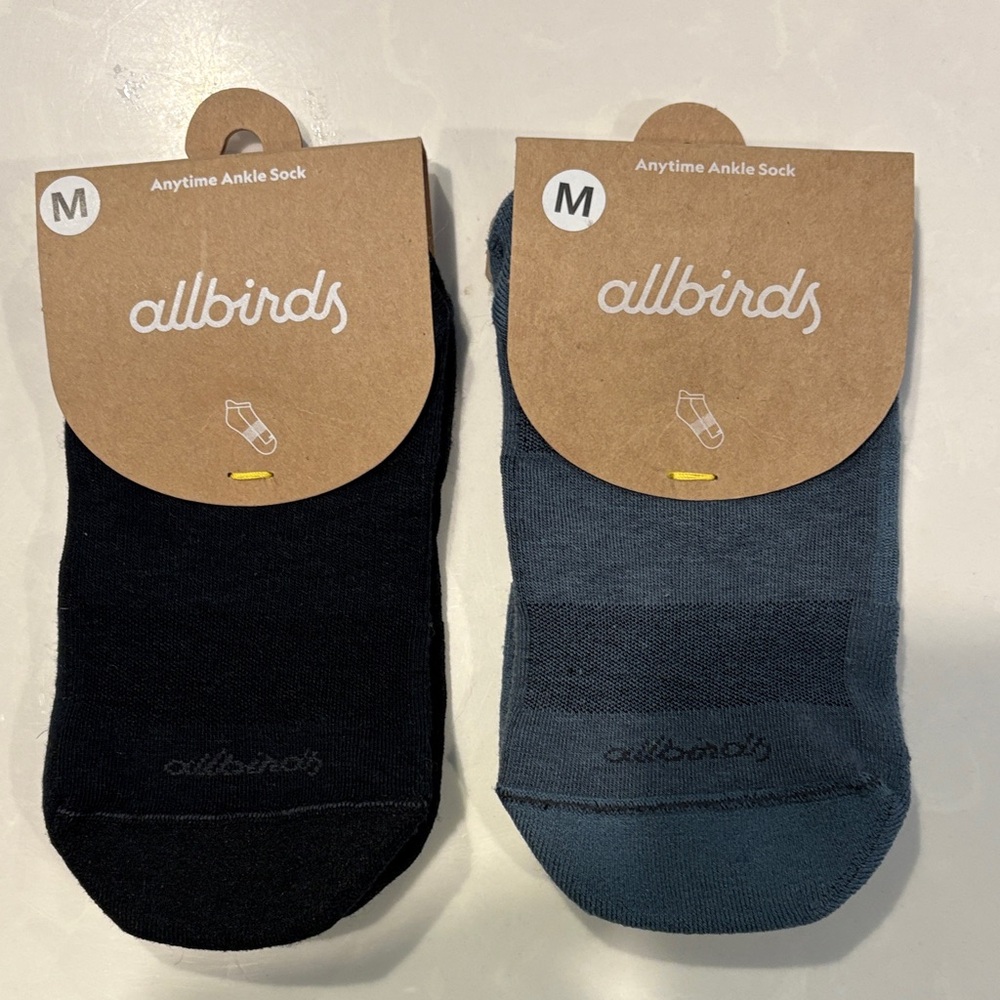 NWT - ALLBIRDS Anytime Ankle Socks, 2 Pair, Medium
